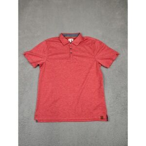 Fundamental Coast Polo Shirt Mens Large‎ Red Heather Stretch Performance Golf